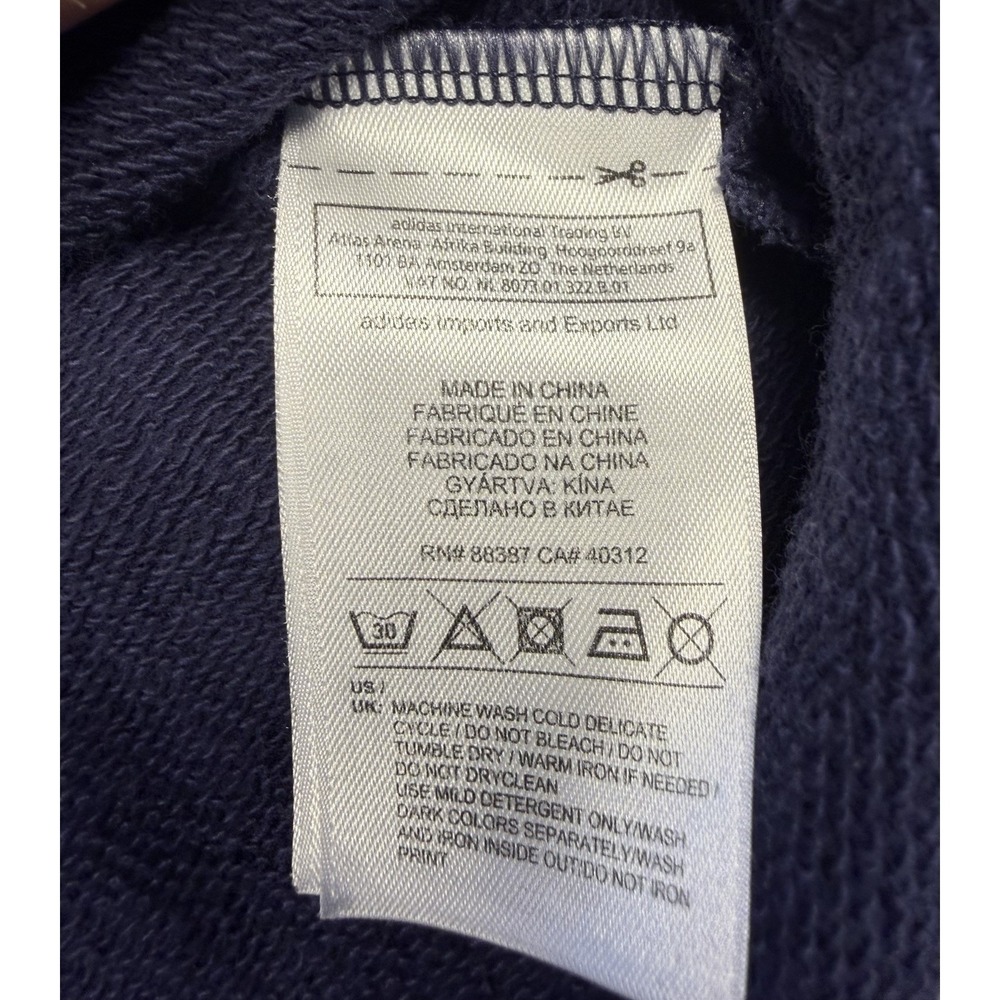 Adidas Originals 72 Sleeveless Hoodie Tank Top XL Navy Trefoil Graphic X31979 - Picture 6 of 8
